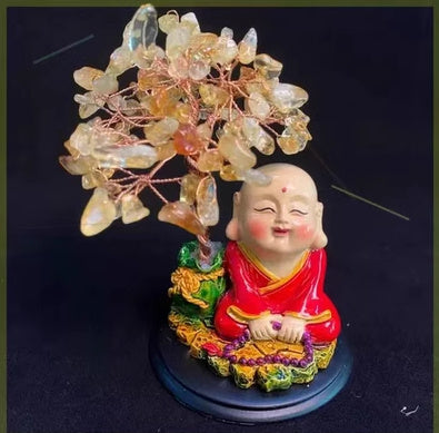 Natural Crystal Lucky Tree Living Room Study Wine Cabinet Home Decorations