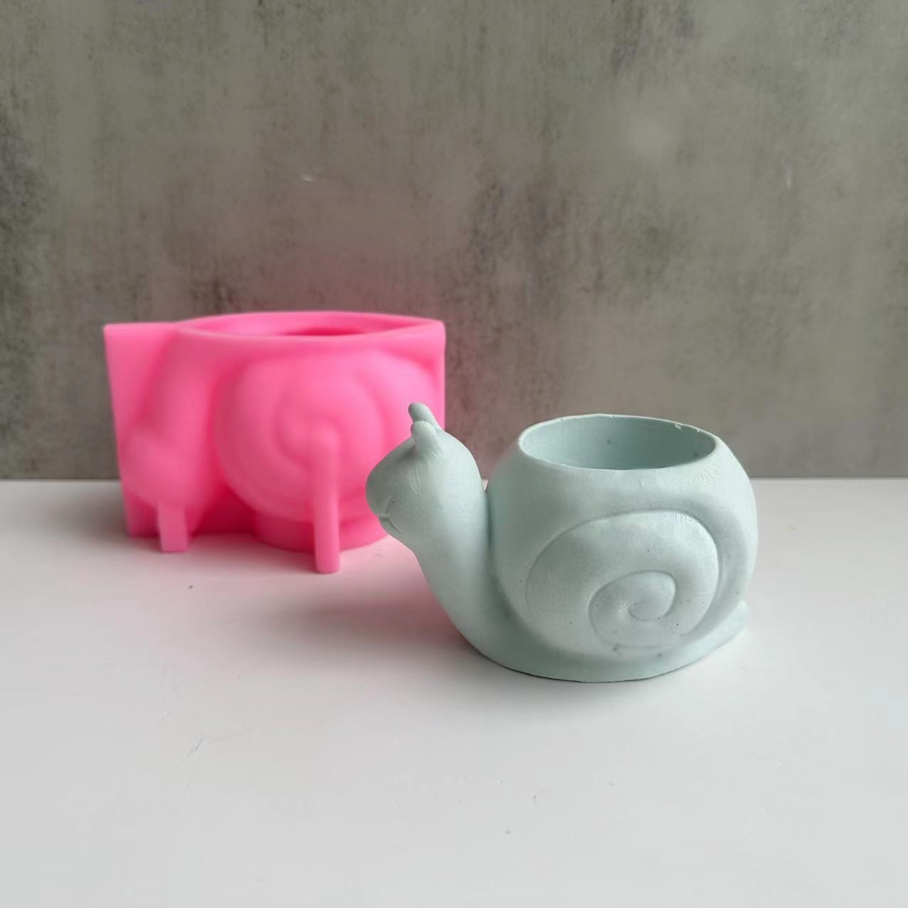 Snail Flower Pot Silicone Mold Gypsum Mold Concrete Silicone Mold