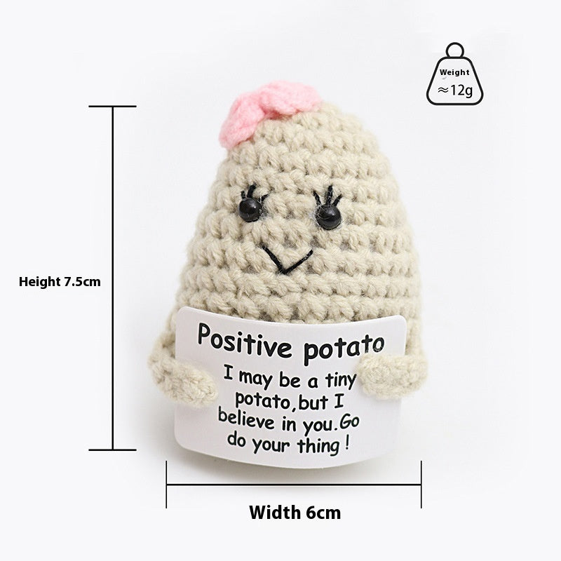 Wool Crocheted Positive Energy Potato Facial Expression Package Wool Fruit