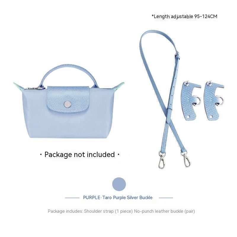 Wide Shoulder Strap Punch-free Leather Ring Transformation Crossbody Hardware Accessories