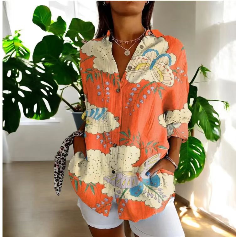 Women's Long Small Floral Print