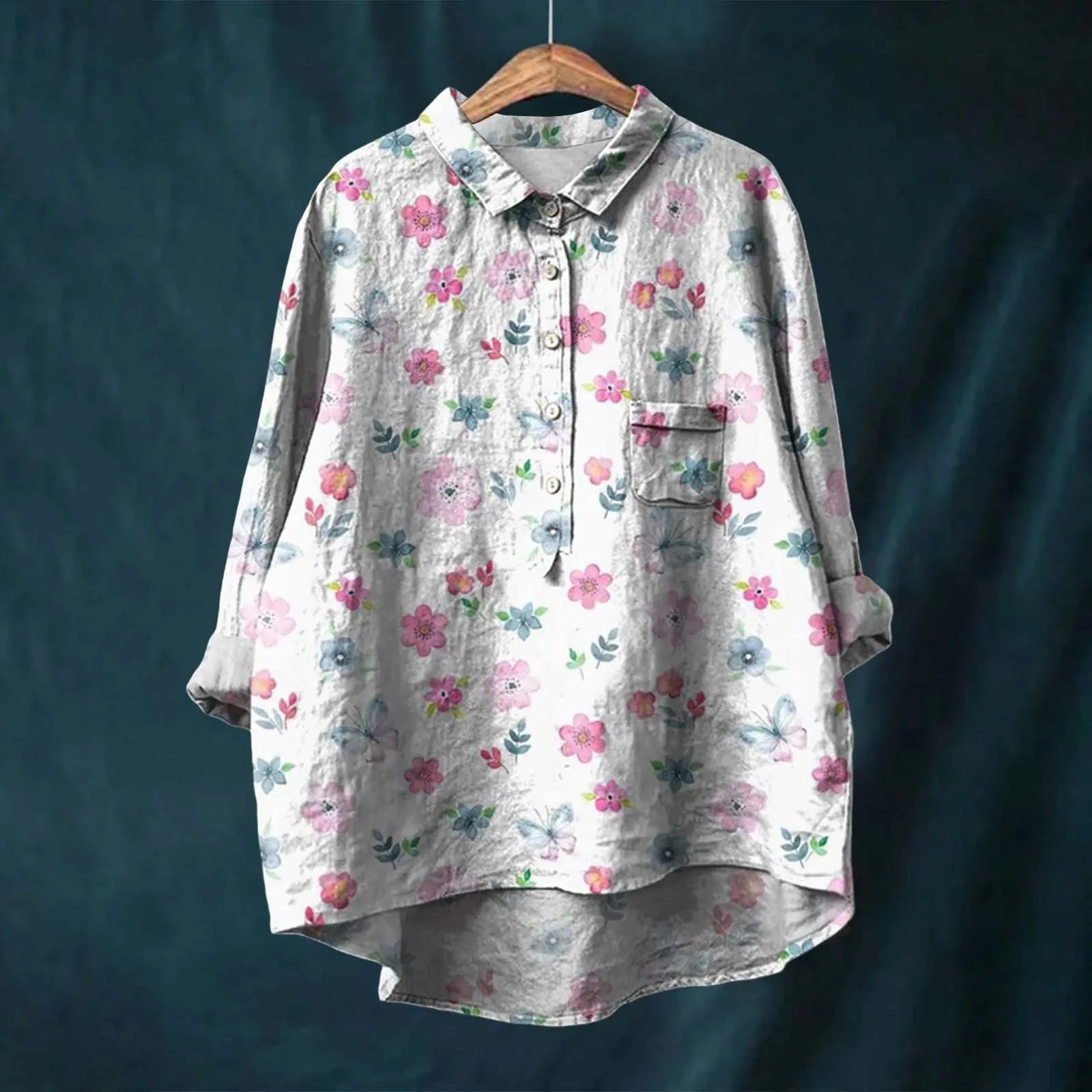 Printed Fashion Versatile Collar Shirt