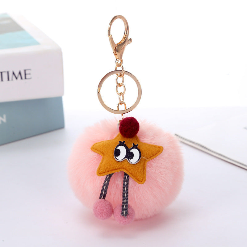 Women's Bow Pendant Plush Keychain
