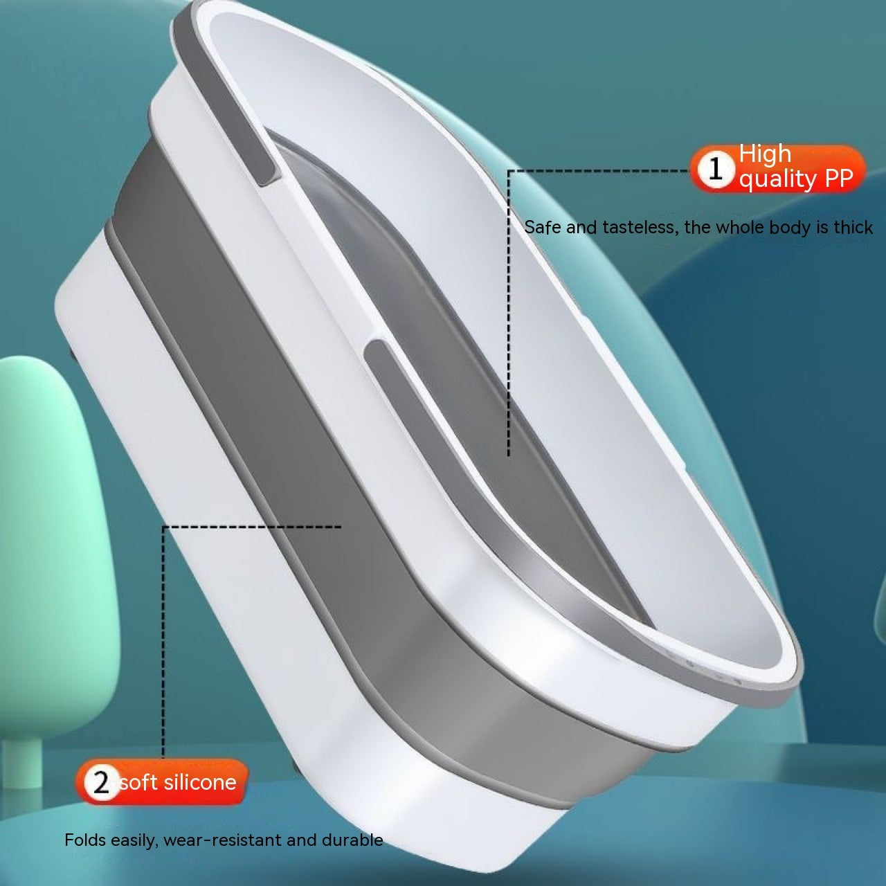 Durable Portable Wet And Dry Folding Water Storage Barrel