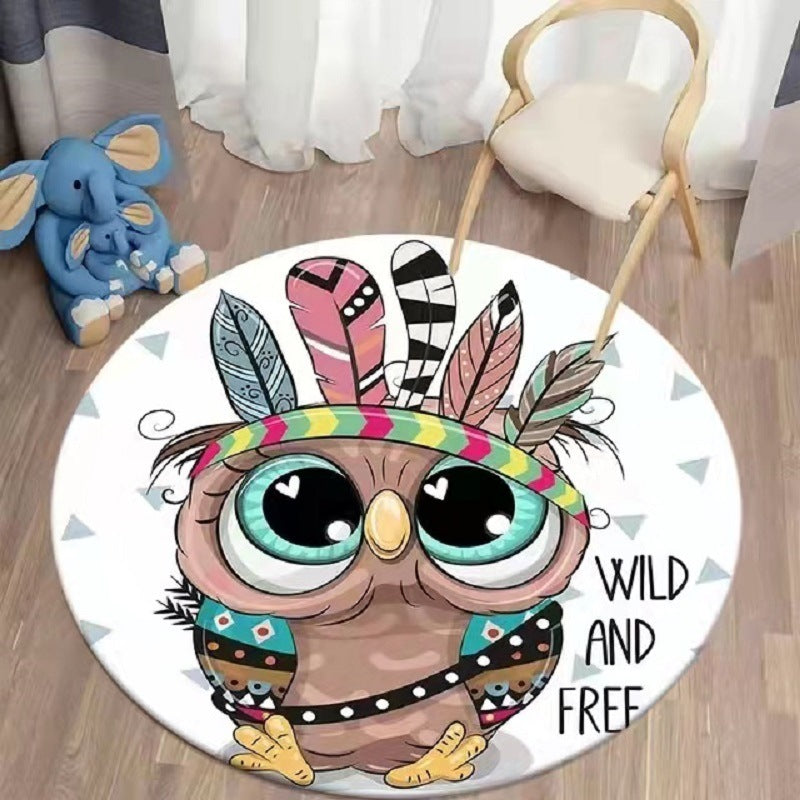 Printed Coffee Table Hanging Basket Cartoon Carpet Living Room Cloakroom Bedside Blanket