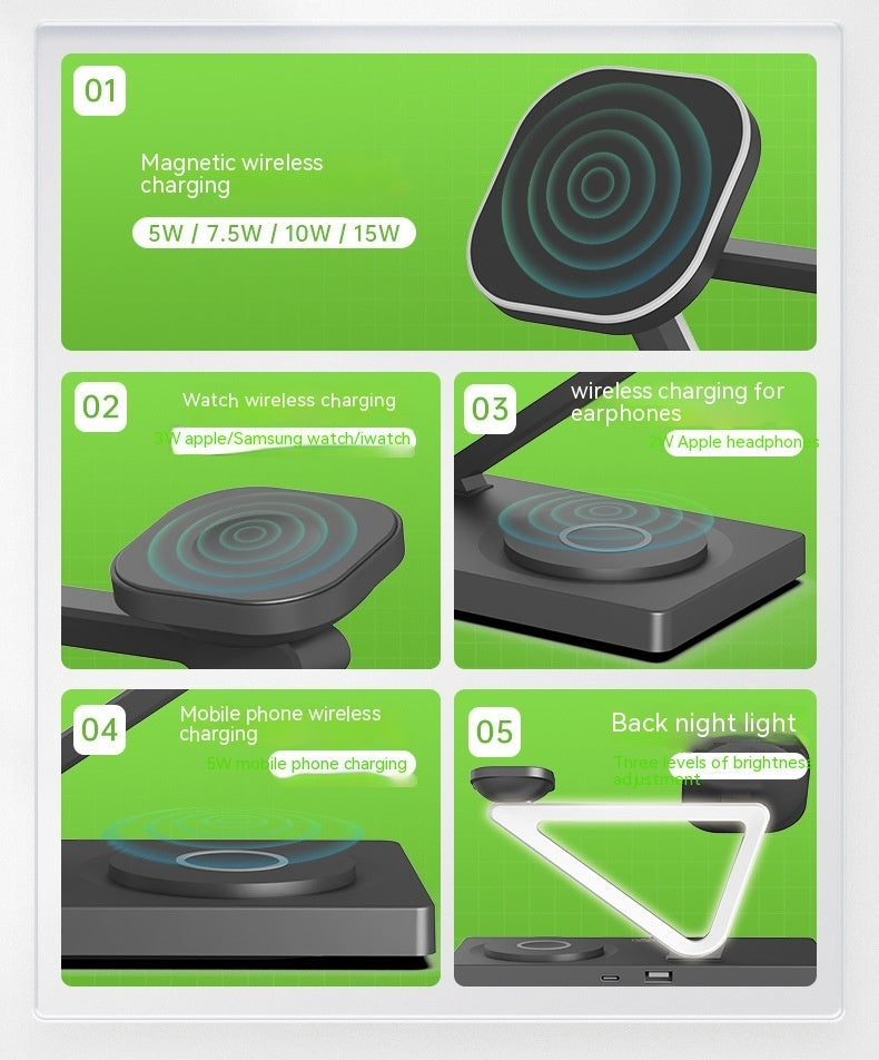 Five-in-one Small Night Lamp Wireless Charger