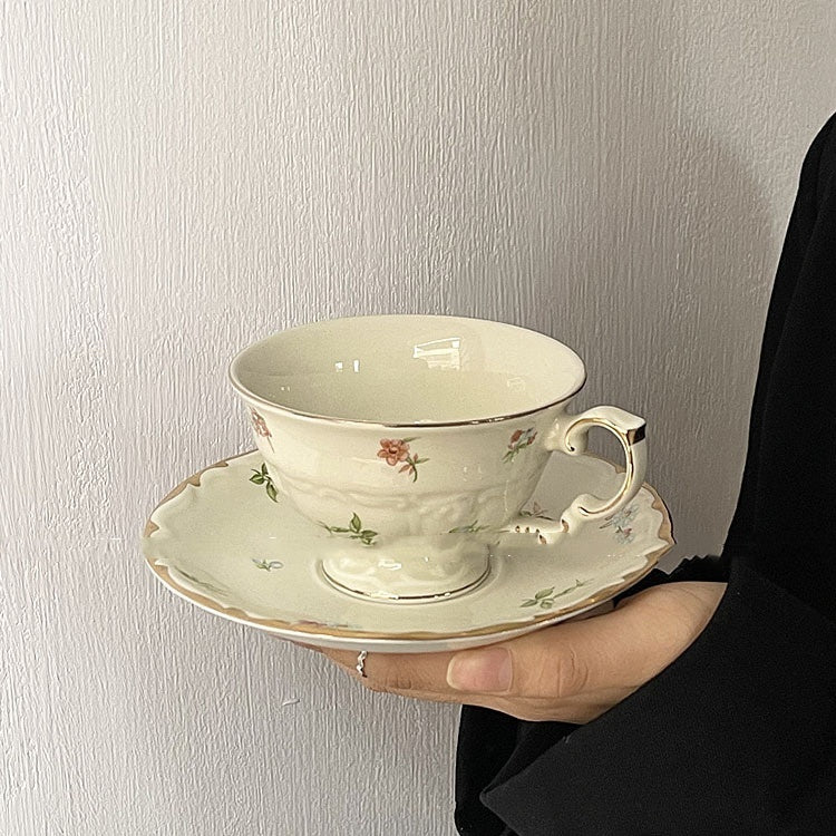 Retro Romantic Afternoon Tea Cup And Saucer Suit