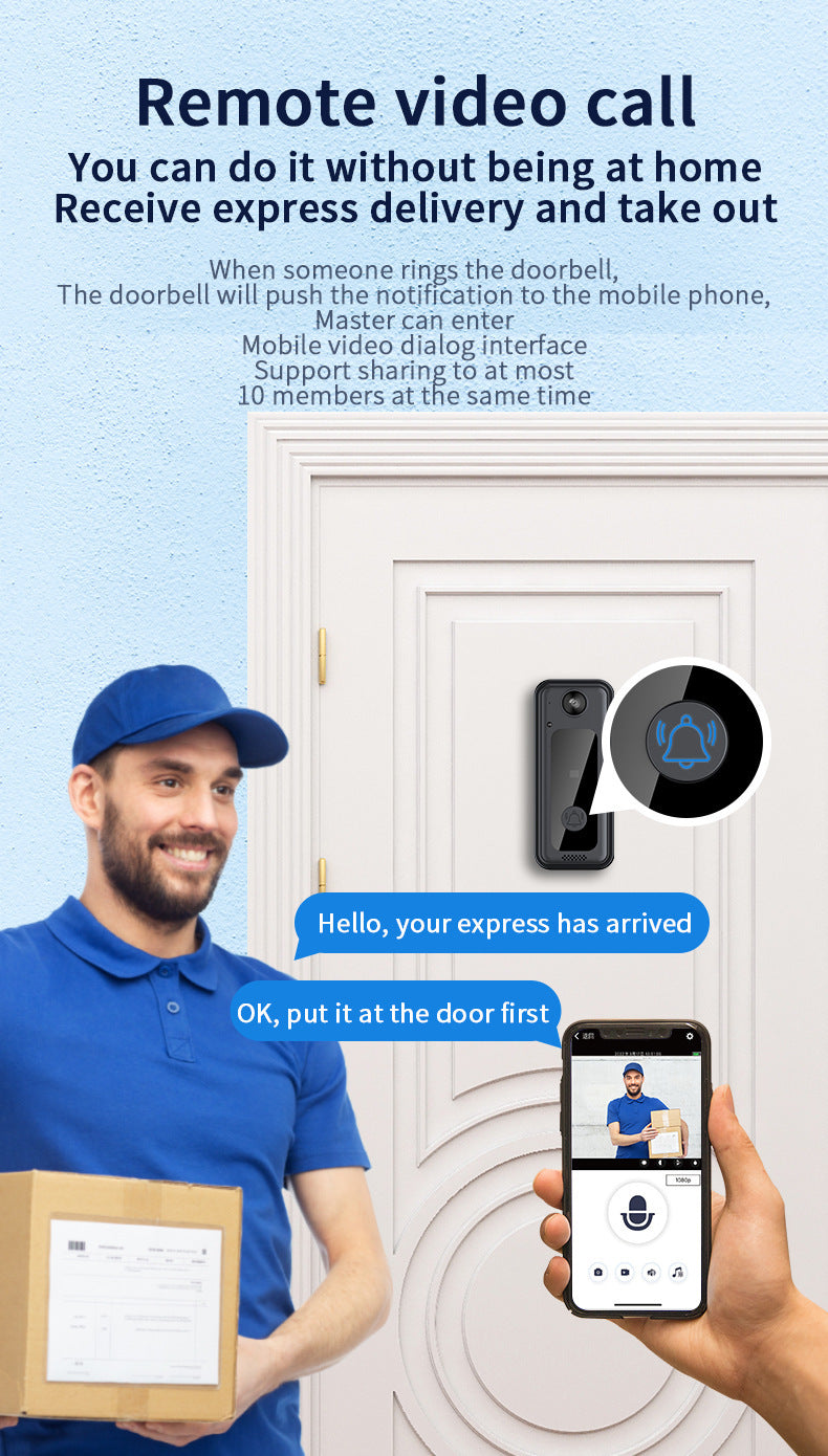 Wireless Smart Doorbell Home Low Power Wireless Wifi