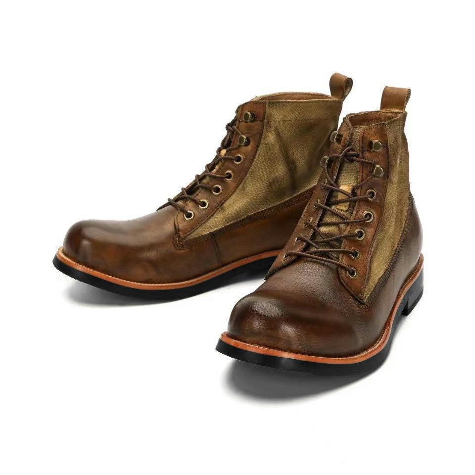 Men's Leather Retro Martin Boots Winter