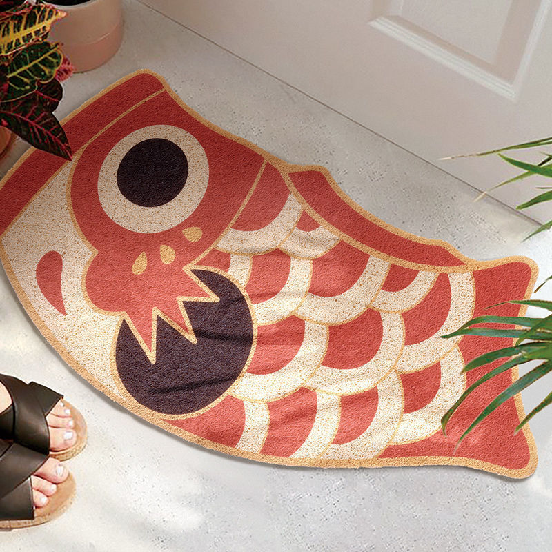 Carp Streamer Floor Mat Stain-resistant Washable Floor Mat Pvc Cutting Pvc Loop Floor Mat