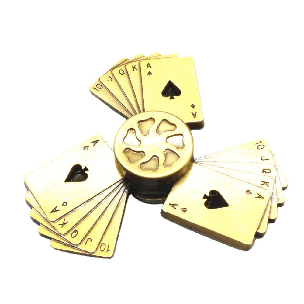 Poker Fingertip Gyro Metal Flush Toy