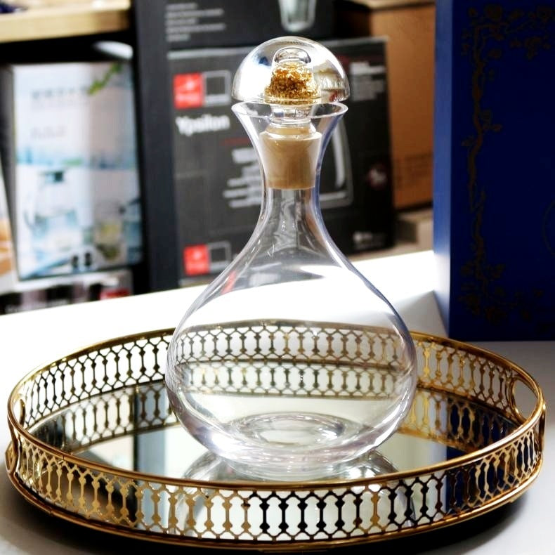 High-grade Gold Foil Crystal Glass Wine Tankard Exquisite Household