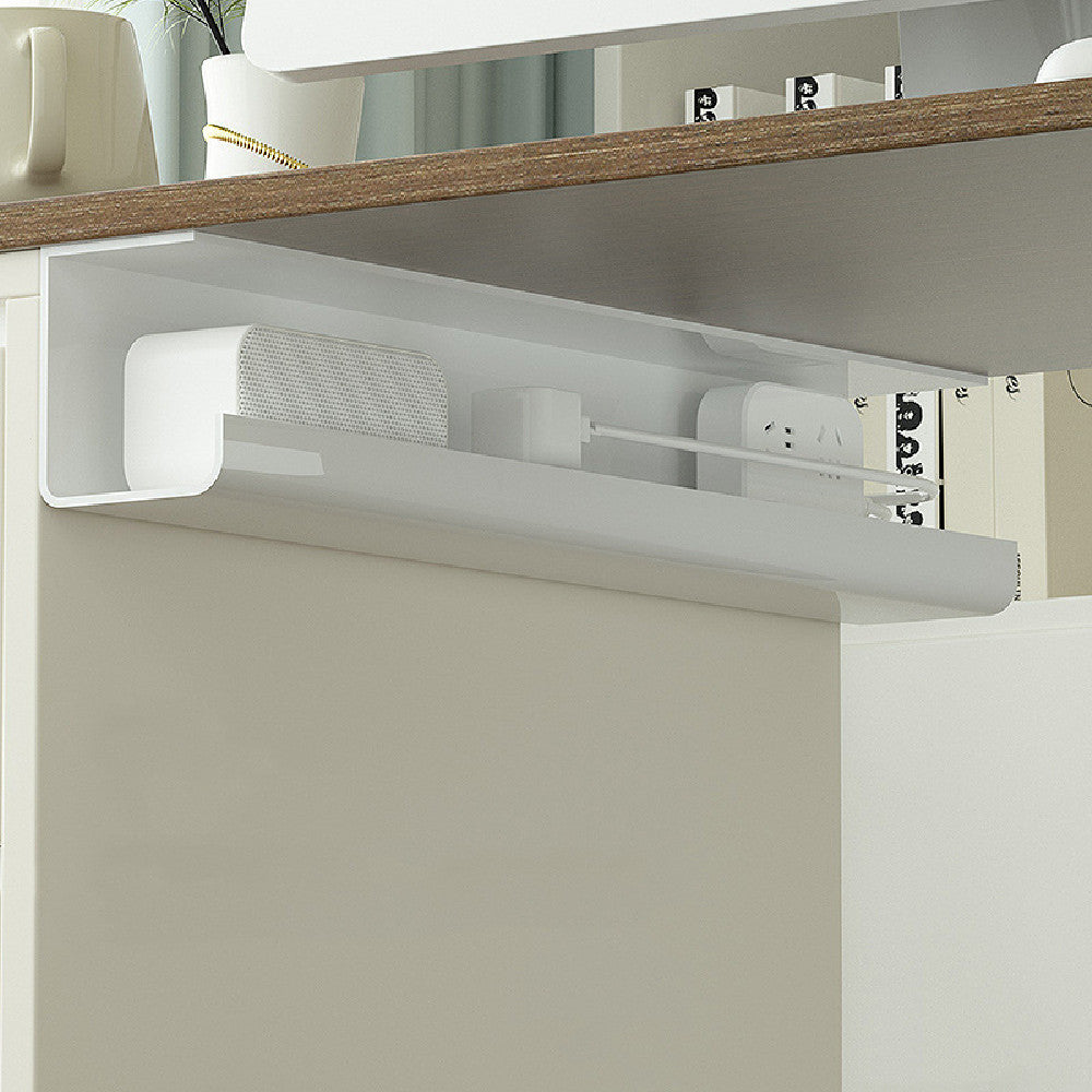 Cable Management Rack Punch-free Storage Box Computer Desk Bottom Wire Fixed Power Strip