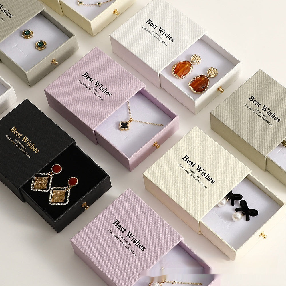 Lotus Pattern Drawer Jewelry Box Necklace Jewelry