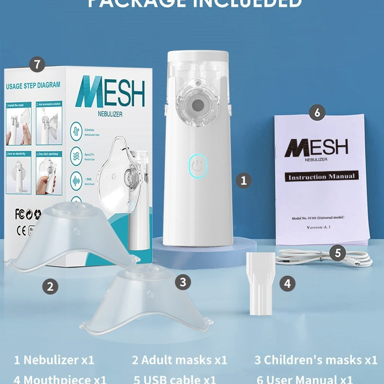 Portable Home Baby Nebulizer Compressed Microgrid Low Power Consumption