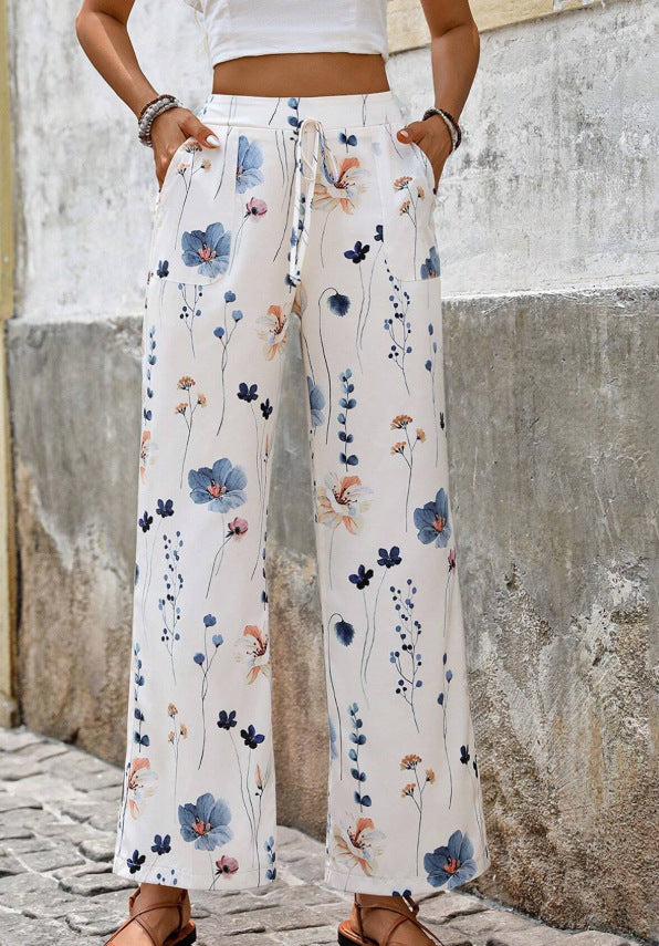 Fashion Casual Printing Loose Trousers For Women