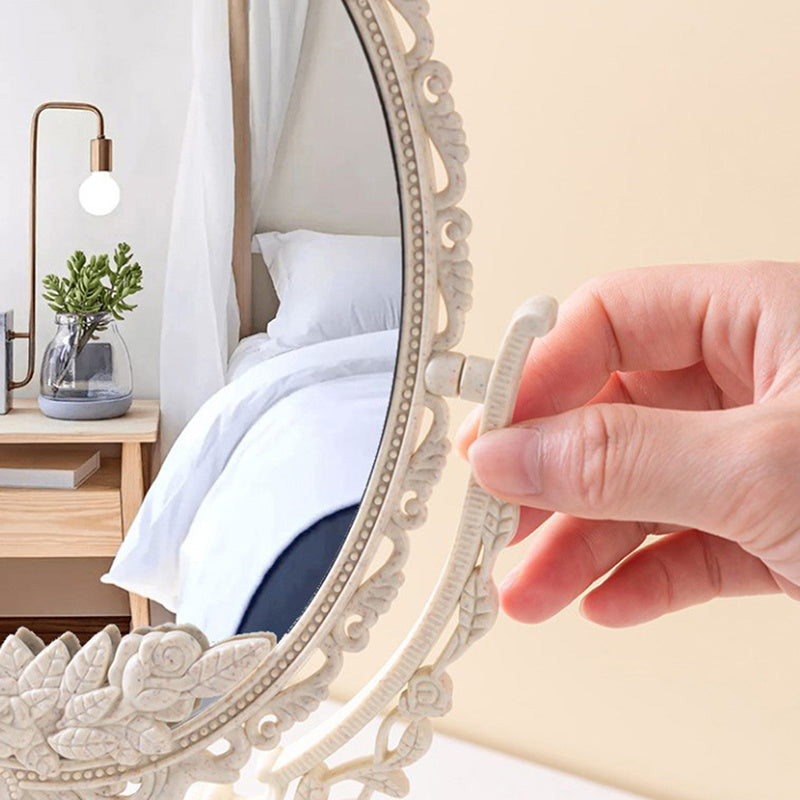 Nordic Makeup Mirror Ins Vintage Decorative Mirror Plastic Cosmetic Mirror Room Home Decor Espejos Decorations Beauty Tools