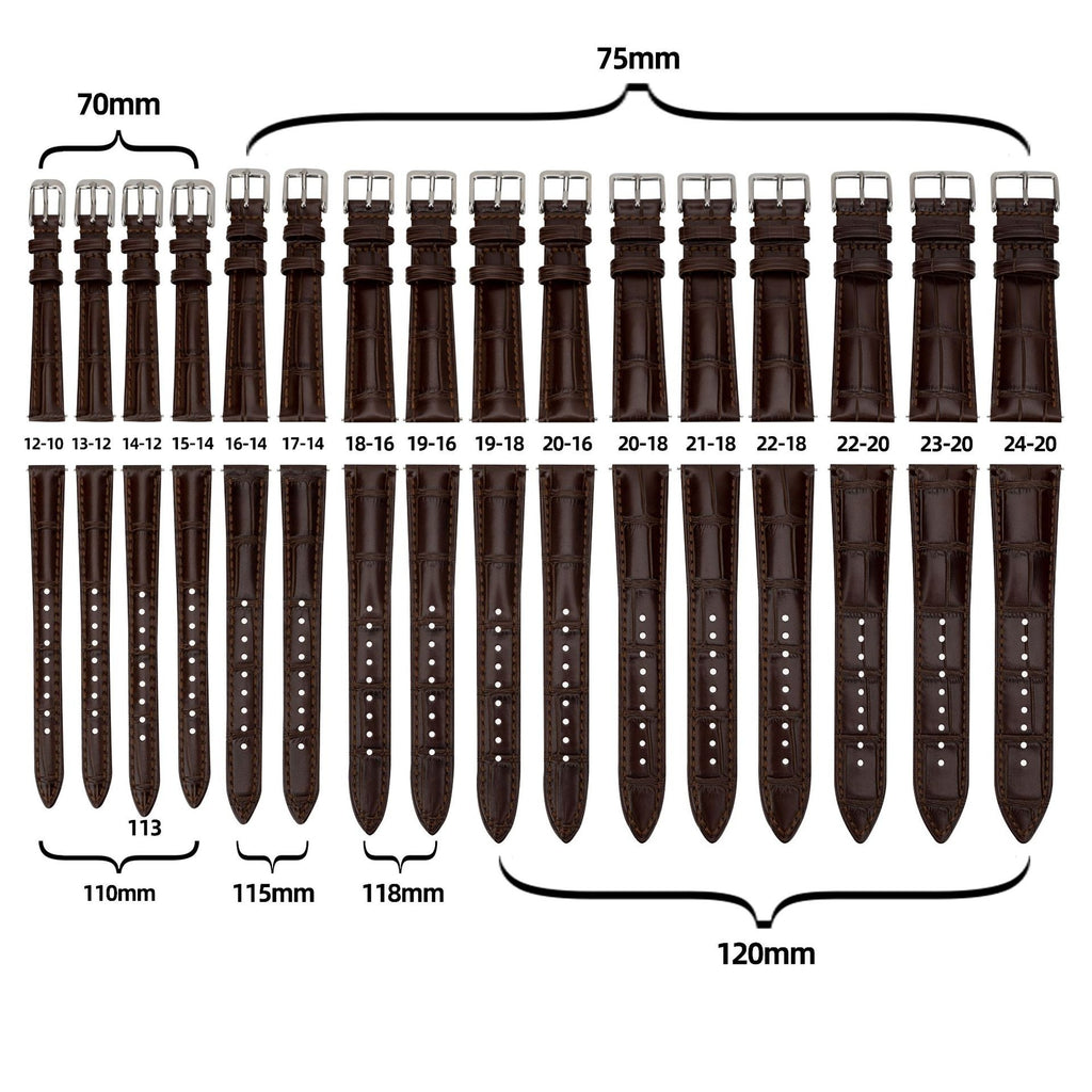 Bamboo Pattern Cow Leather Watch Strap Unisex