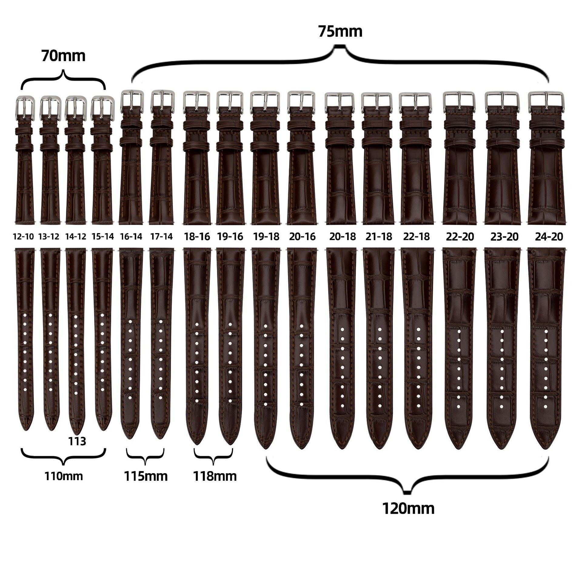 Bamboo Pattern Cow Leather Watch Strap Unisex