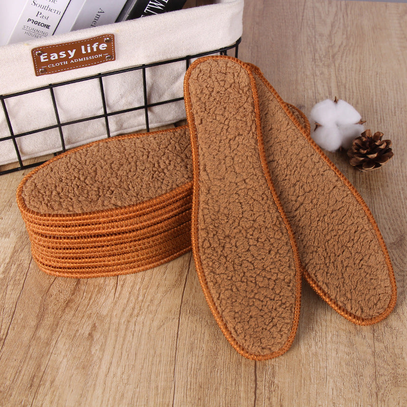 Fleece-lined Thickened Cold Protection In Winter Alpaca Fleecefiber Insole
