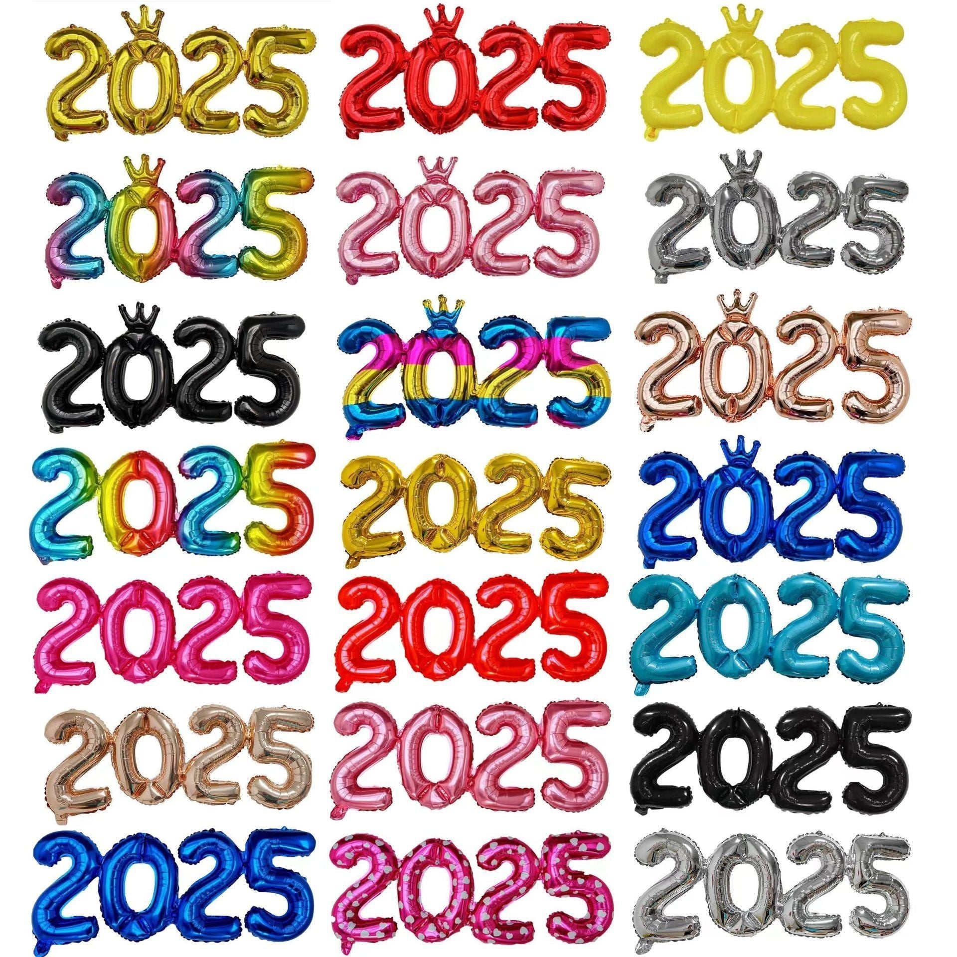 2025 One-piece Digital Crown Balloon