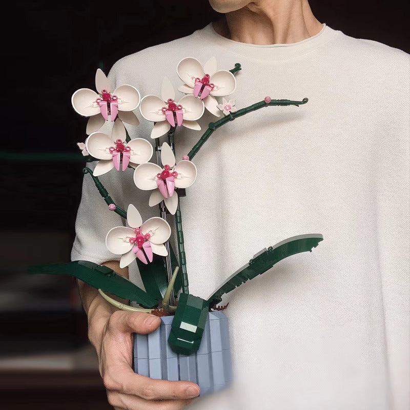 Plant Bouquet Puzzle Assembled Building Block Toys