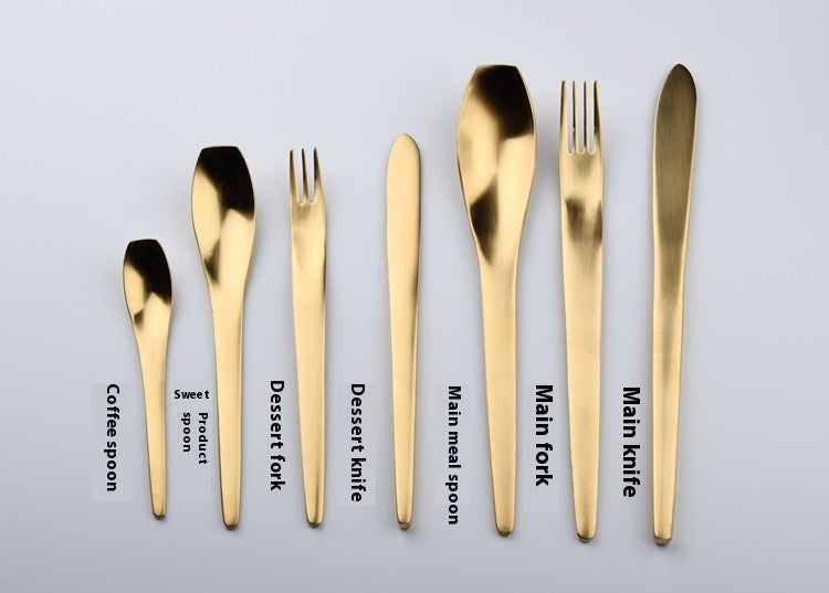 Knife, Fork And Spoon 304 Stainless Steel Household Desserts Spoon Hotel Stainless Steel Tableware