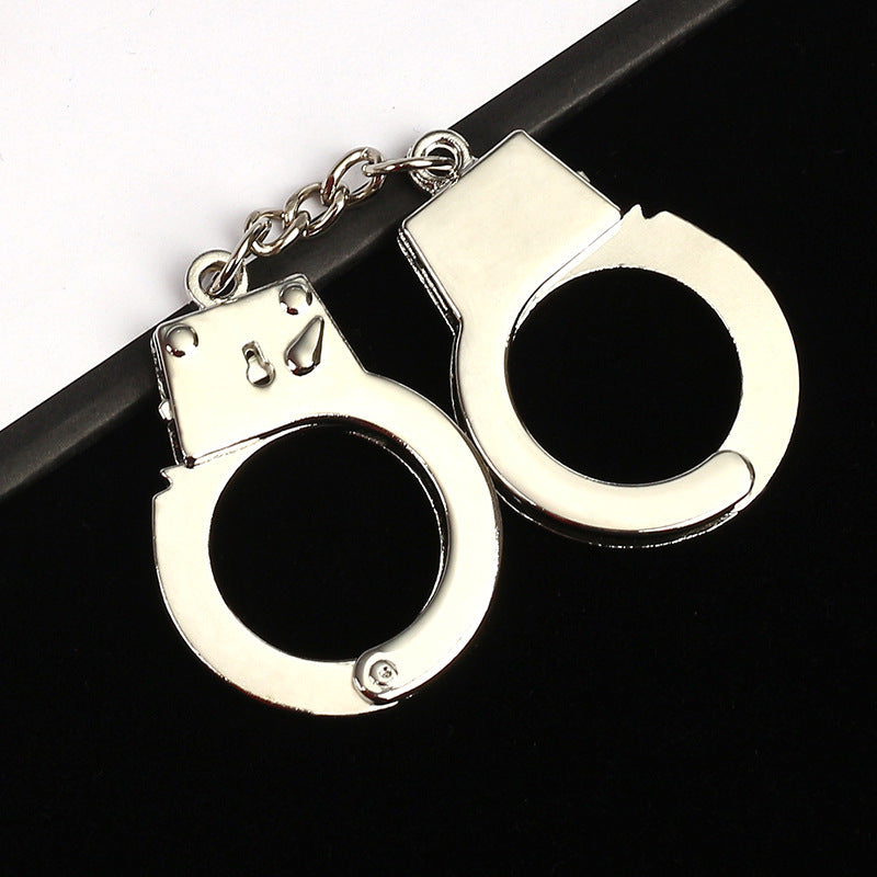 Metal Bags Pendant Zinc Alloy Casual Simulation Handcuffs Keychain