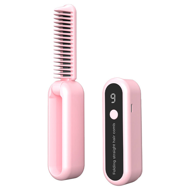 Straight Comb Wireless Charging Portable Negative Ion Hair Straightener