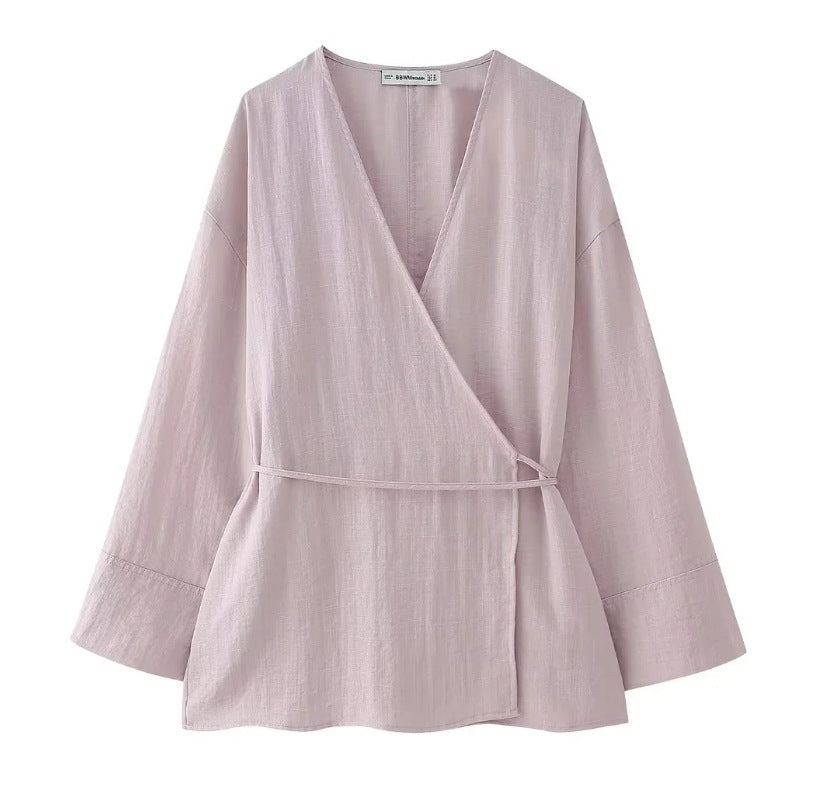 Casual Loose Tied Pajamas Trousers Suit