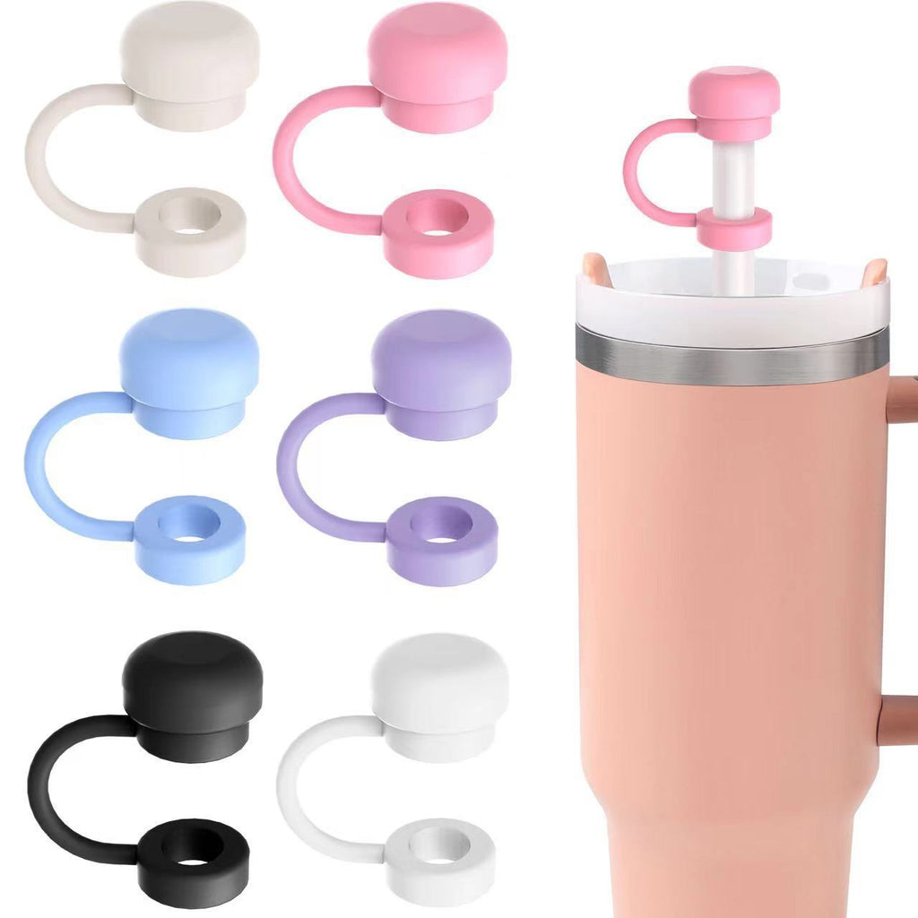 Straw Cap Silicone Straw Mouthpiece Solid Color Edible Silicon Dust Protection Cap