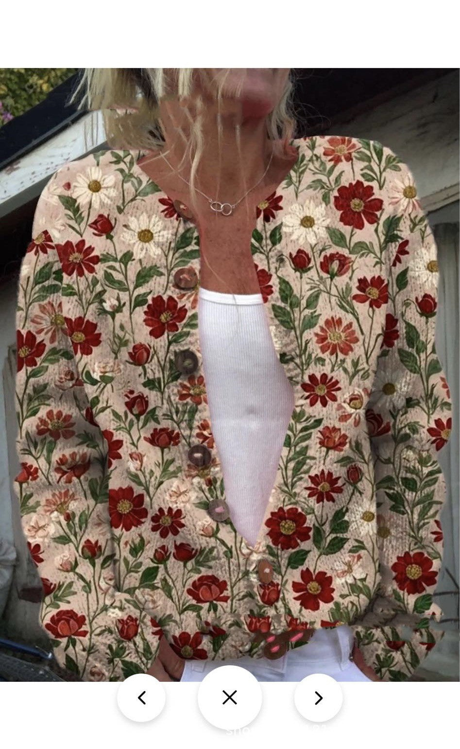 3D Digital Printing Cardigan Knitted Coat Women's Clothing