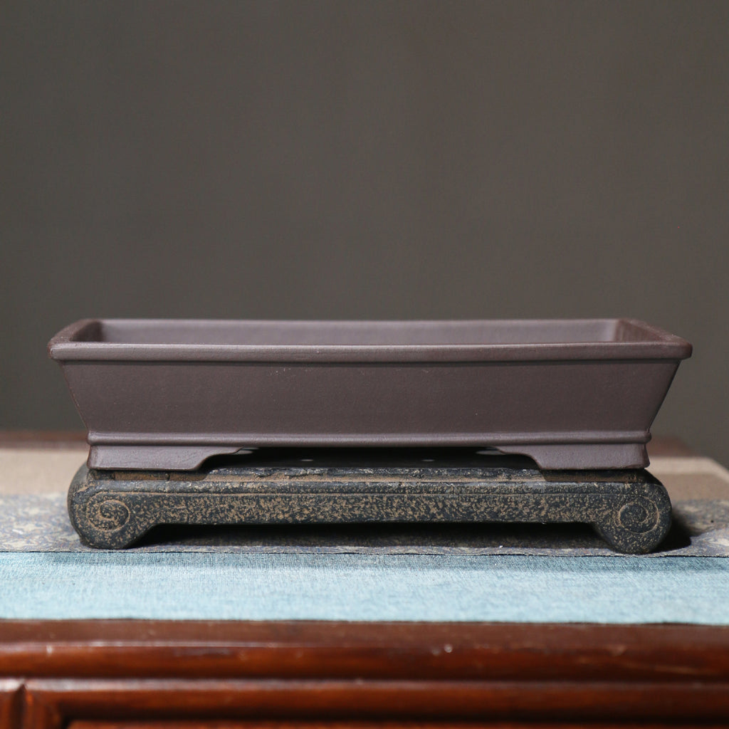 Purple Sand Flower Pot Rectangular Shallow Basin Square Bonsai Basin