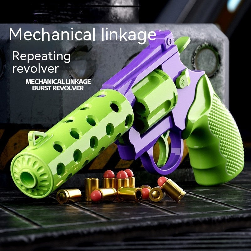 Mechanical Continuous Hair Left Wheel Children Toy Gun