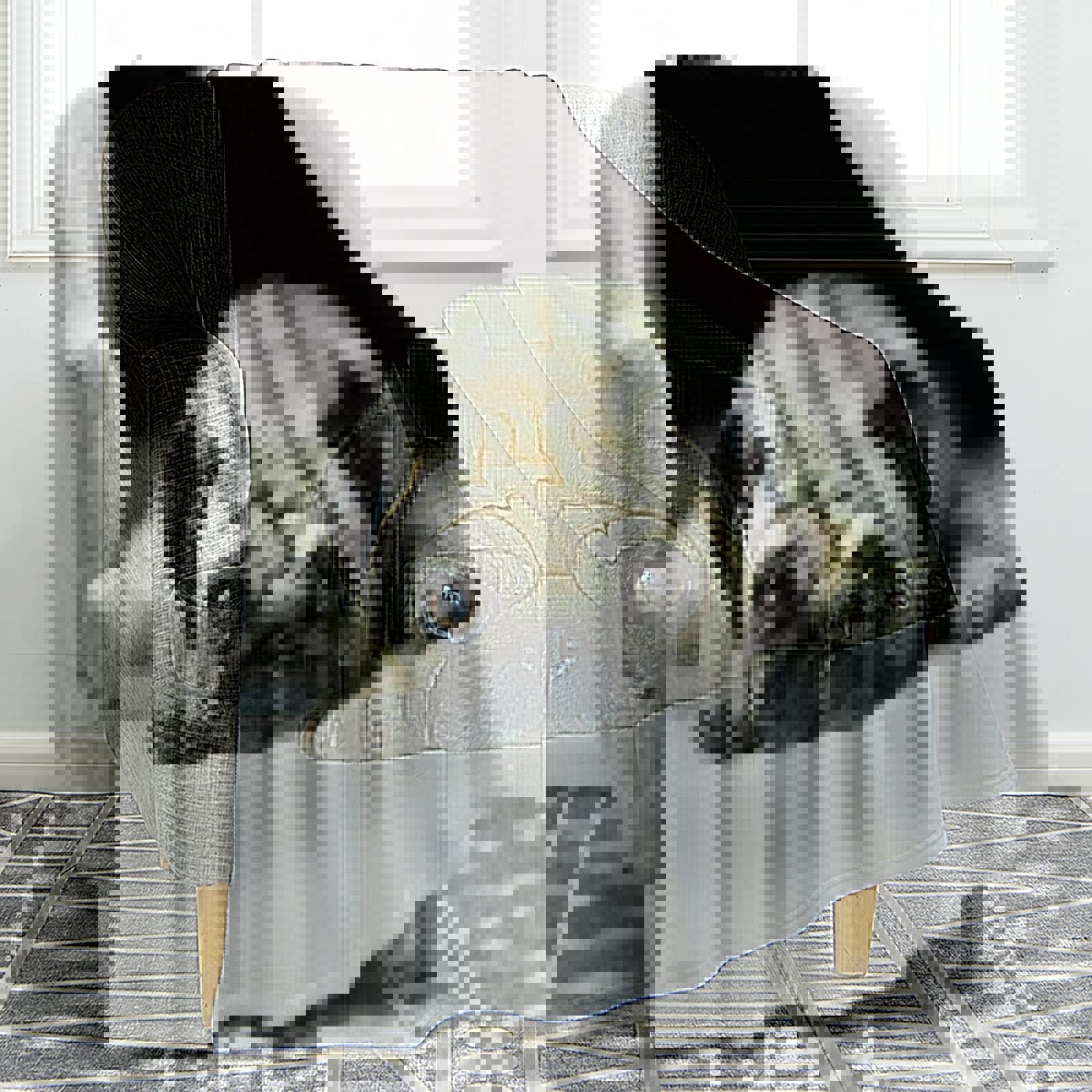 Soft And Comfortable Warm Flannel Animal Print Sofa Cover