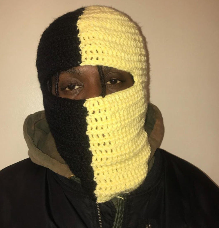 Pullover Windproof Neck Protection Handmade Knitted Hat