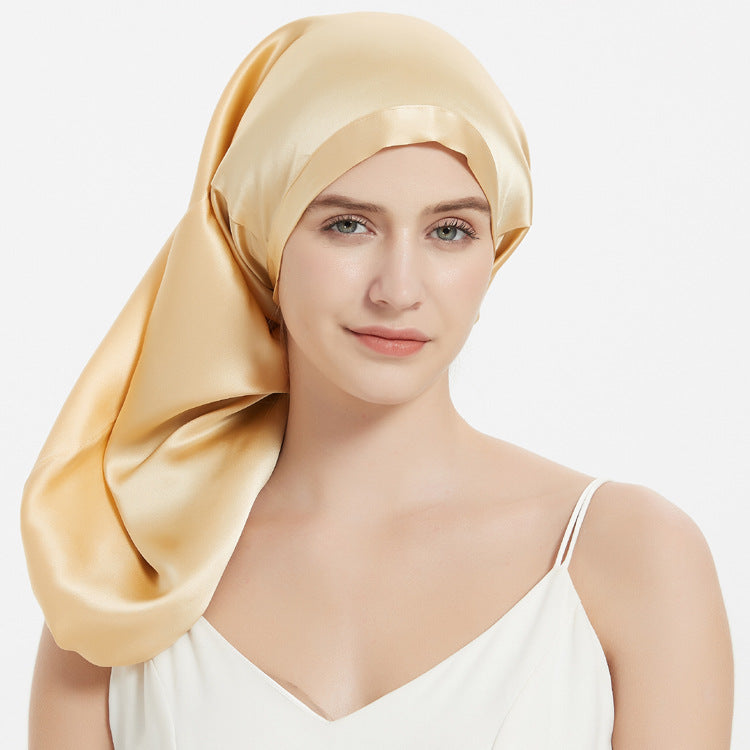 Women's Simple Silk Long Lace-up Nightcap