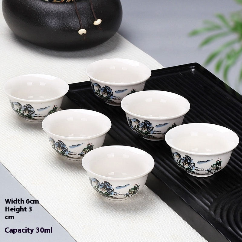 6 Pack Ceramic Tea Bowl Household Utensils