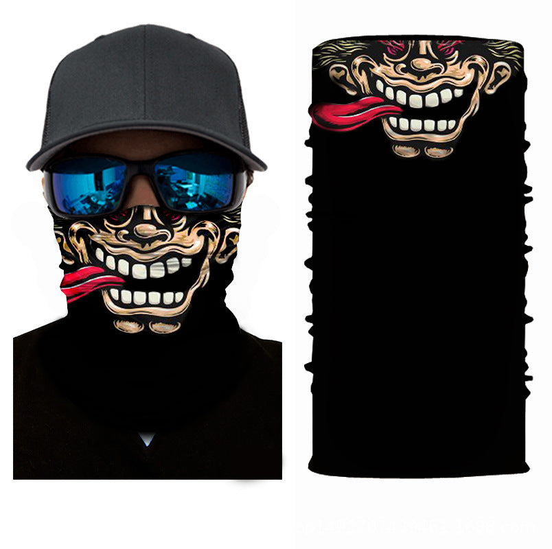 Skull Half Face Series Magic Headband Mask