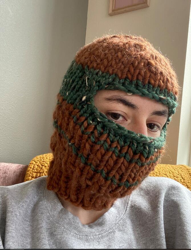 Pullover Windproof Neck Protection Handmade Knitted Hat