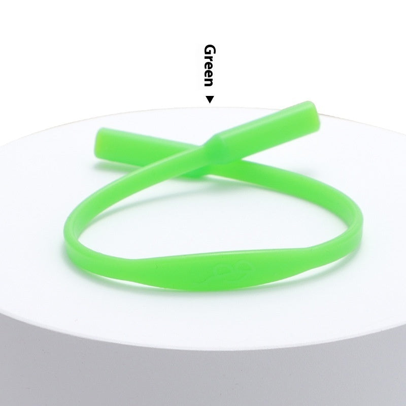 Solid Color Simple Silicone Glasses Non-slip Rope Glasses Strap