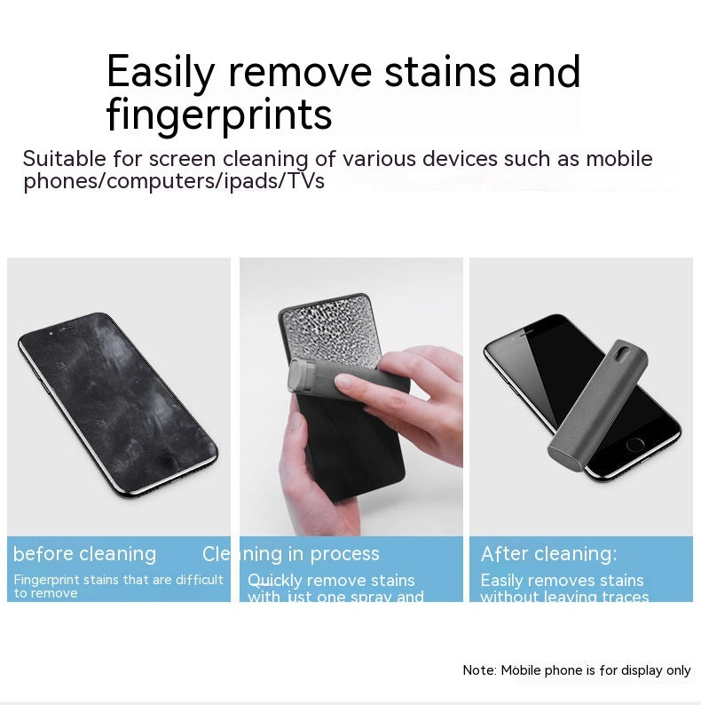 Screen Cleaner Integrated Spray Wipe