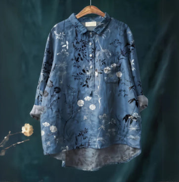 Casual Long Sleeve Shirt Animal Print Hawaiian Long Sleeve