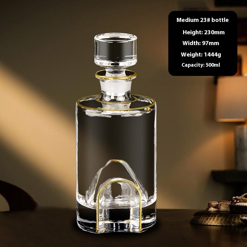 Hand-painted Gold Glass Wine Bottle Internet Celebrity Home High-end Wine