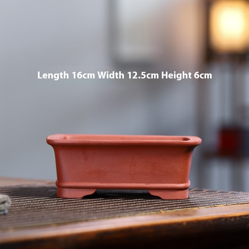 Yixing Purple Sand Small Flower Pot Stoneware Breathable