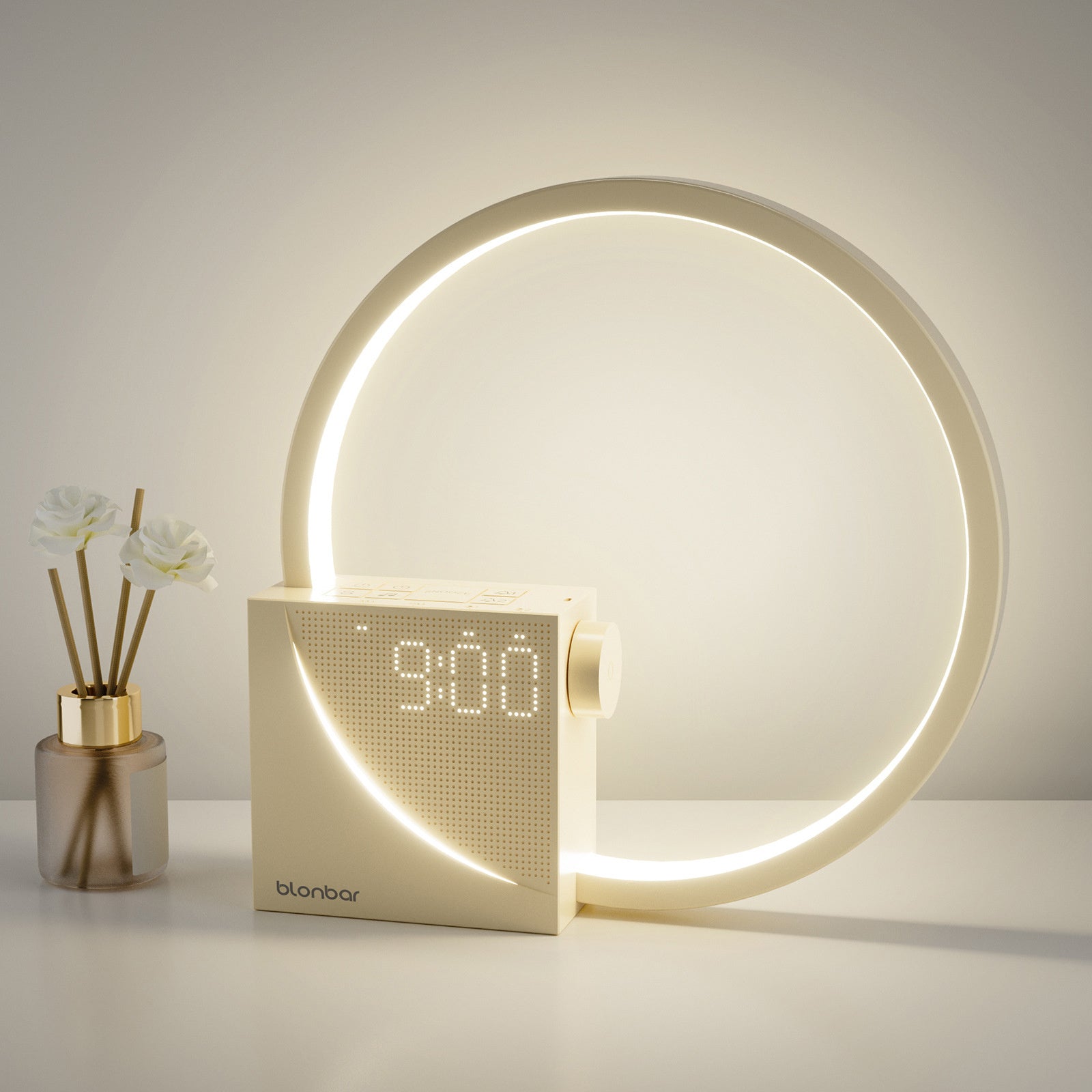 Alarm Clock White Noise 5V2A USB Charging Touch Small Night Lamp