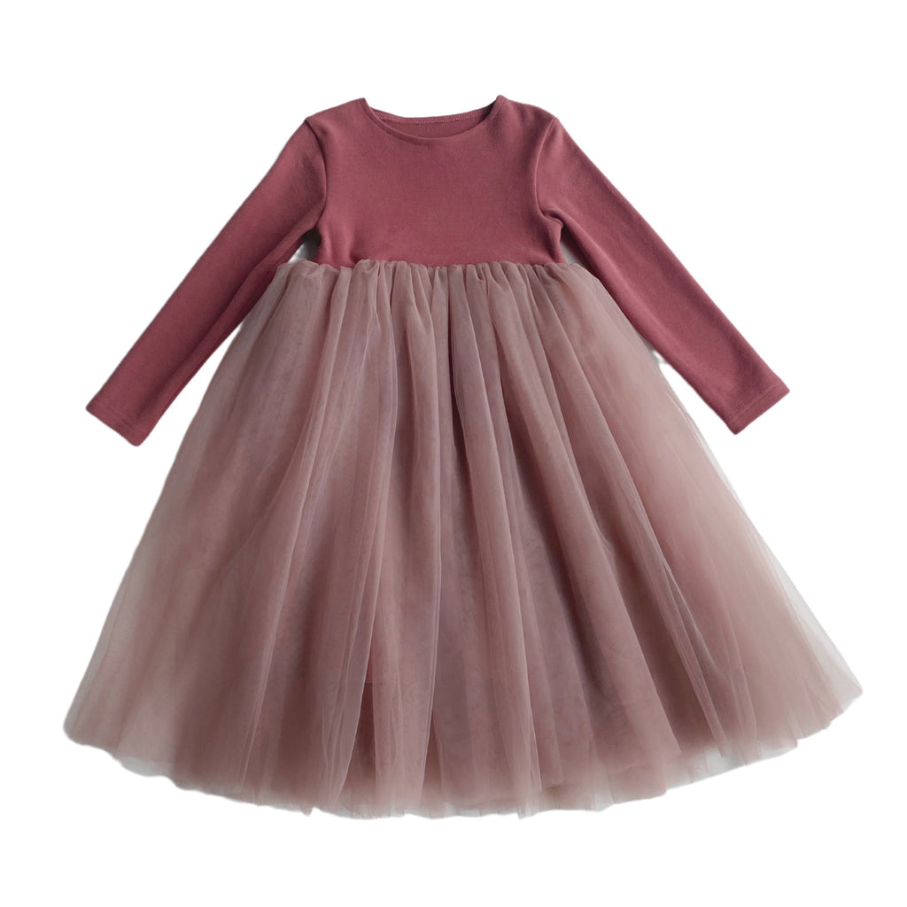 Soft Skin-friendly Long Sleeve Tulle Tutu Princess Dress