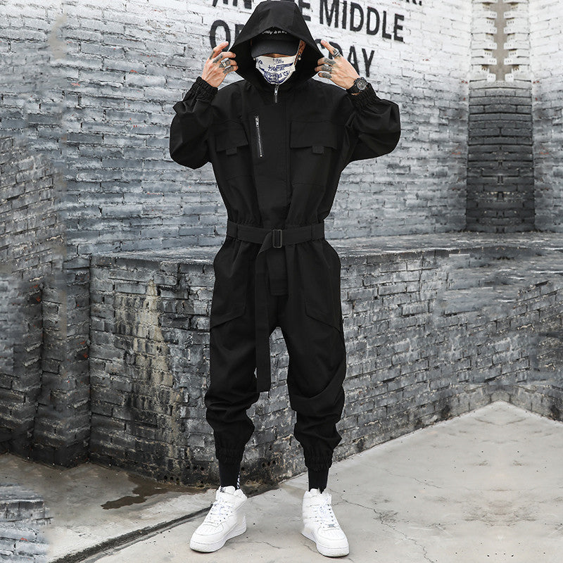Men's Hip Hop Trend Tunic Loose Jumpsuit