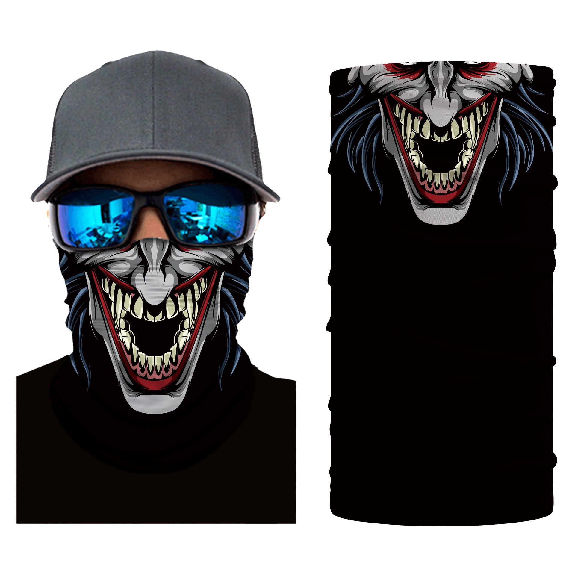 Skull Half Face Series Magic Headband Mask