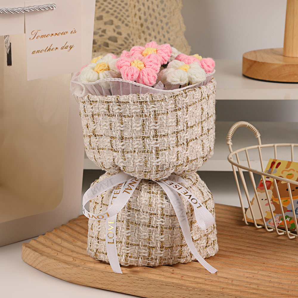 Creative 7 Knitted Wool Simulation Bouquet